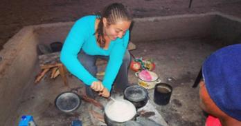 Janina Acevedo-Yates during her Peace Corps service in Botswana