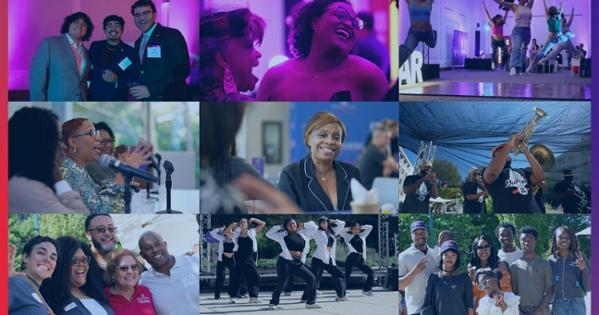 A collage image of photos taken during the Mosaic Collective and Alumni Reunion in 2025.