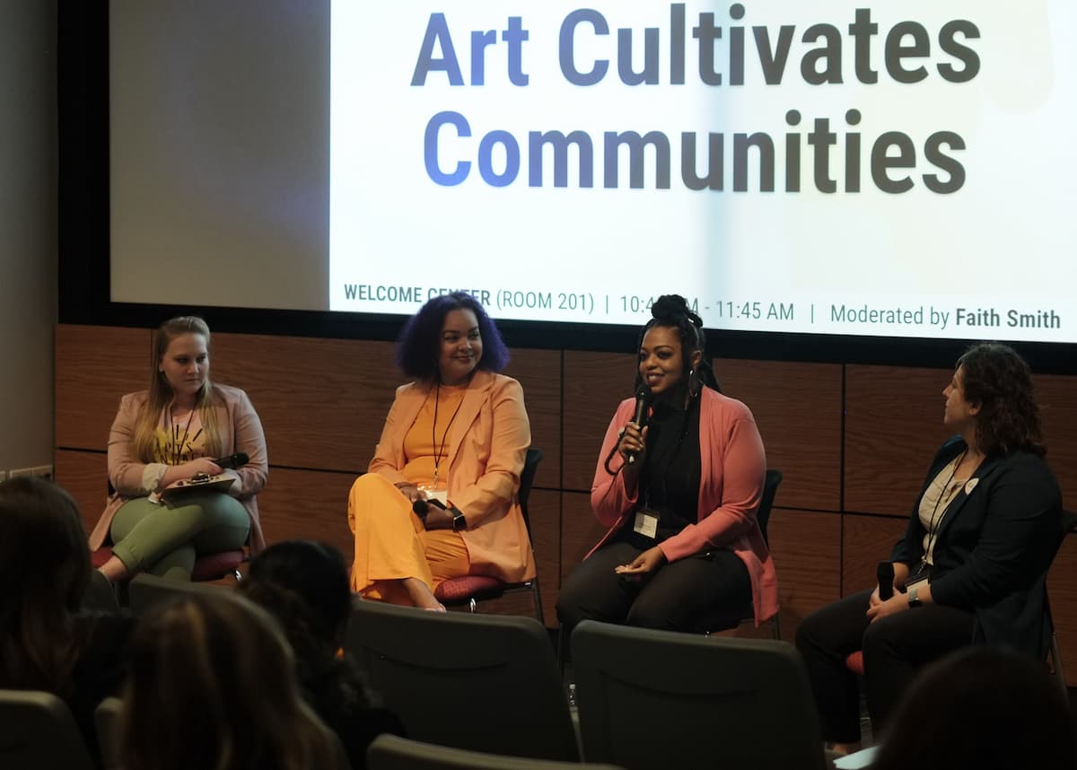 Arts communities panel at Katzen Arts Center.