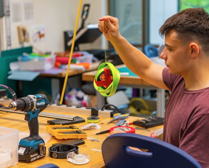 3D-printer materials at assembly stage.