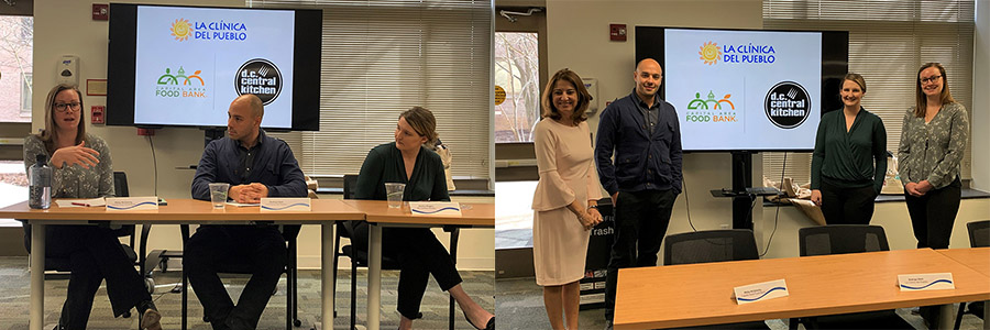 panelists Rodrigo Stein, Jessica Rogers, and Molly McGlinchy