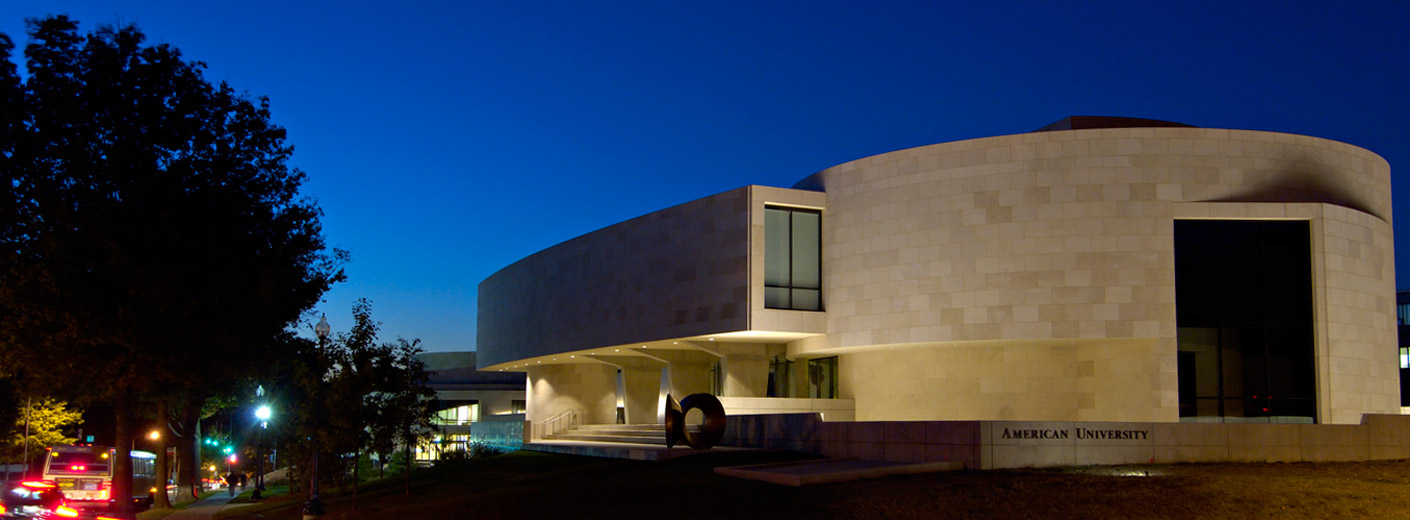 Katzen Arts Center, nighttime