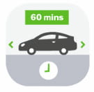 Car and clock drawing.