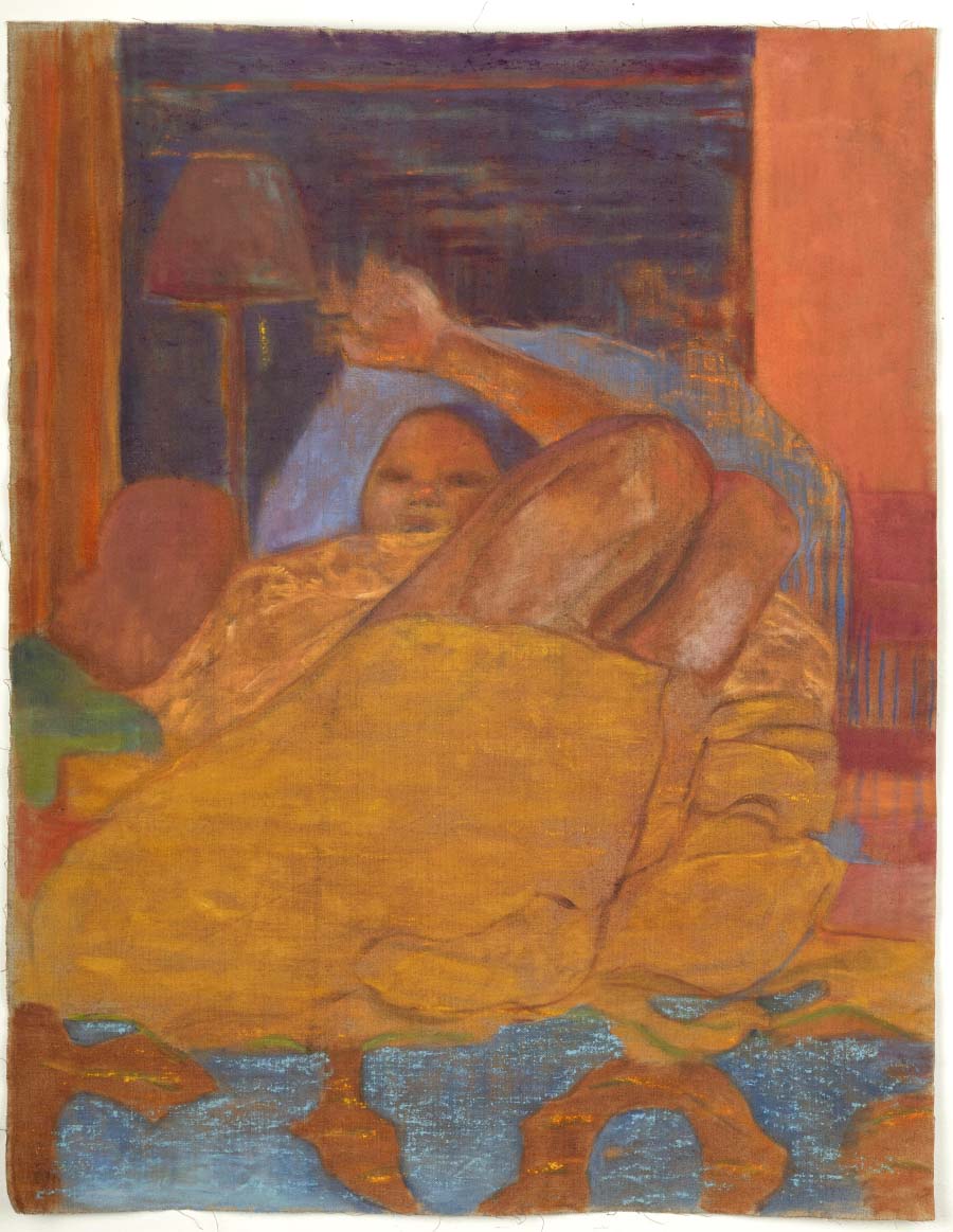 Painting of woman lying down by Pooja Campbell