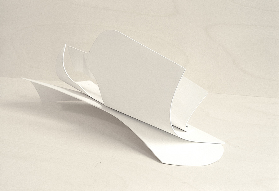 José Gabriel Fernández, Figura, 1999. Gesso on wood and aluminum, 12 15/16 × 24 × 16 1 /16 inches. Courtesy of the artist and Henrique Faria.  