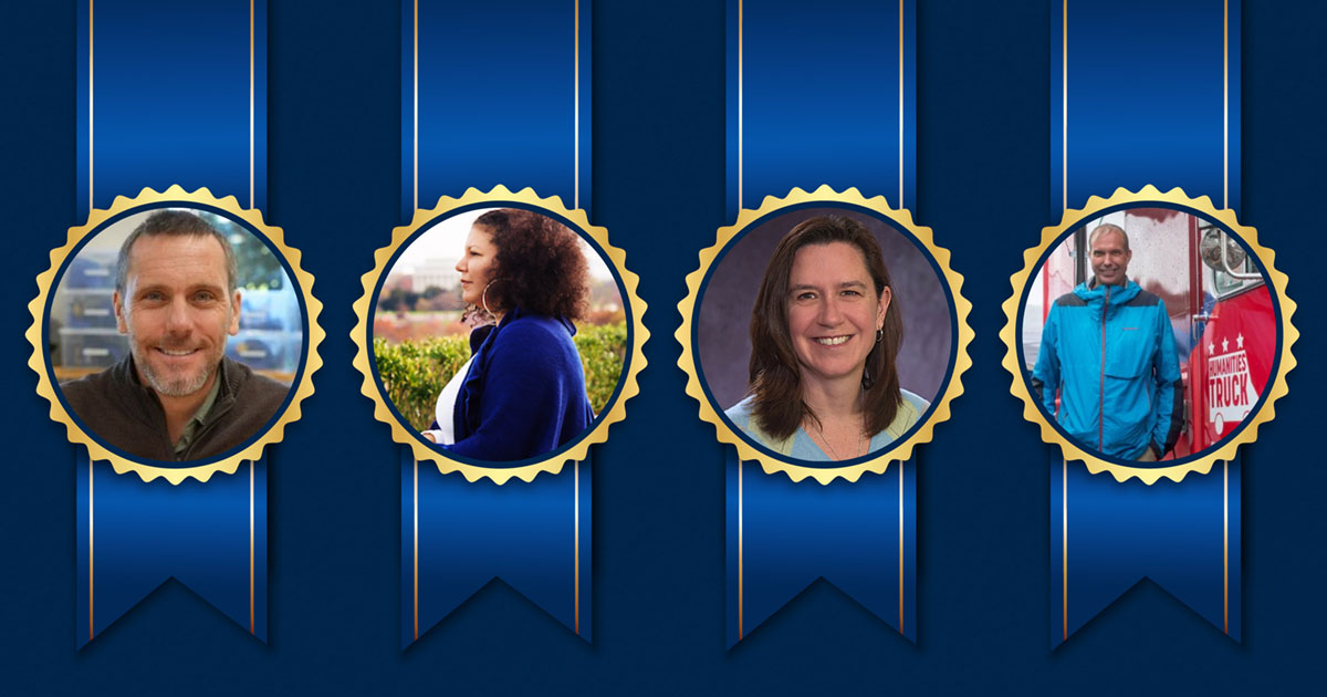  Professors Nate Harshman, Sarah Trembath, Mary Frances Giandrea, and Dan Kerr