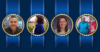 Professors Nate Harshman, Sarah Trembath, Mary Frances Giandrea, and Dan Kerr