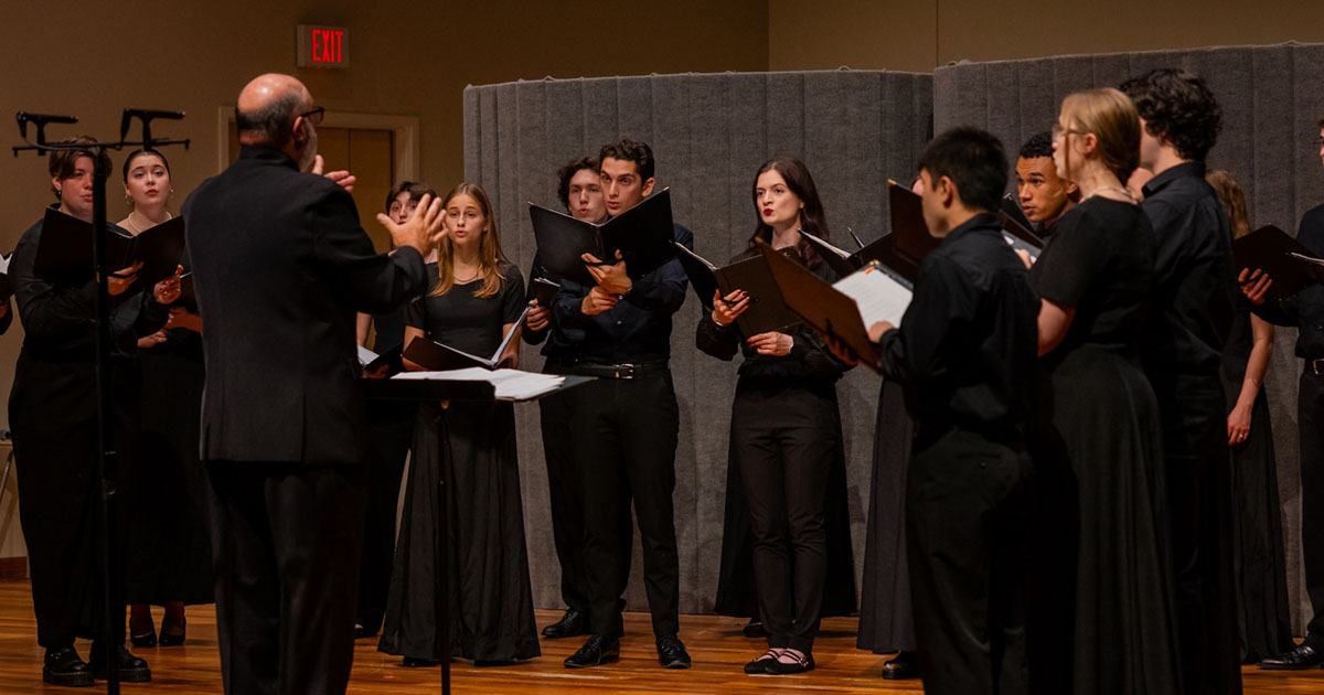 AU Chamber Singers, fall 2025. Photo: Ethan Kauffman.