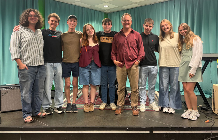 Graduating AU Songwriters’ Hub students with Professor Matthew Brown. 