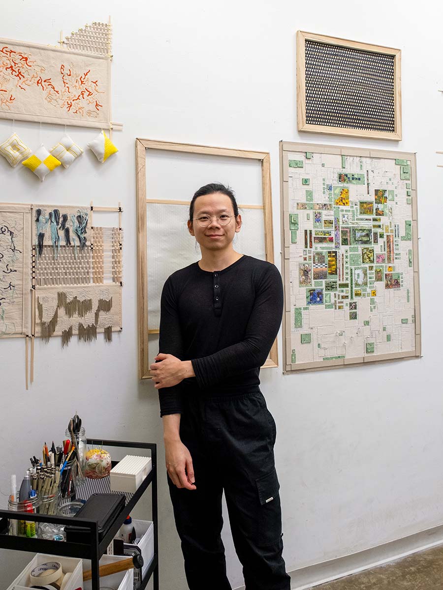 Kelvin He Hao Low in his studio
