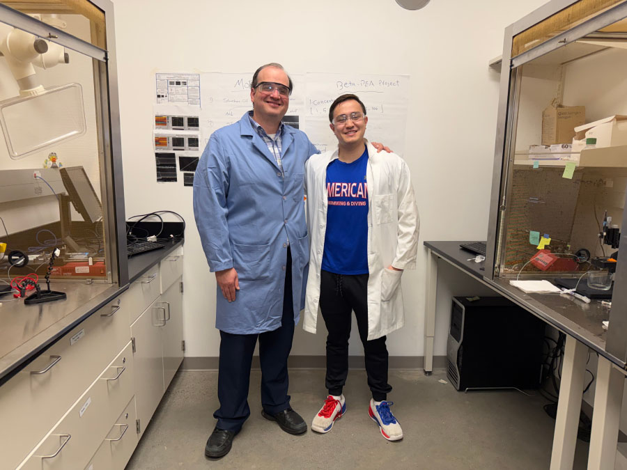 Professor Alex Zestos and Daniel Coughlin