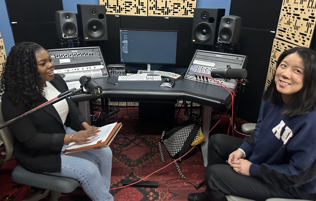 Rokiyah Hobbs and Prof. Kuo in studio