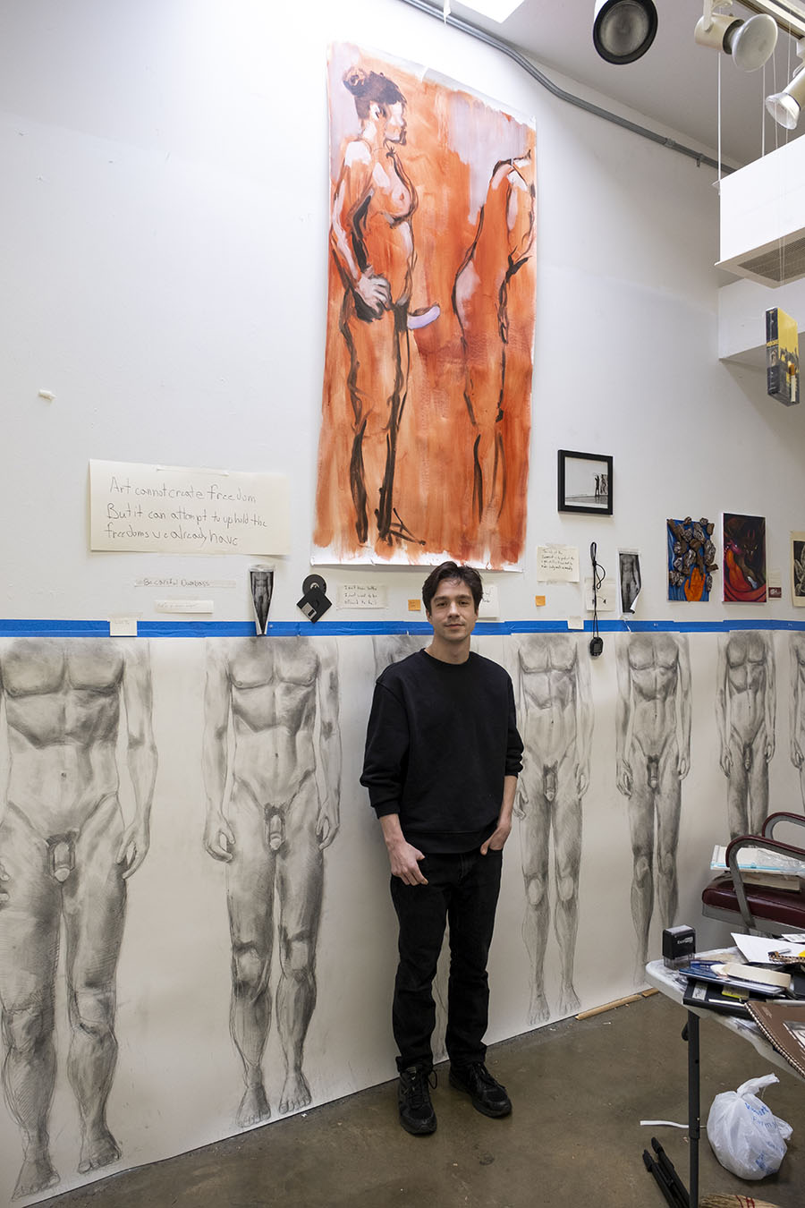 Ryan Kennedy with artwork