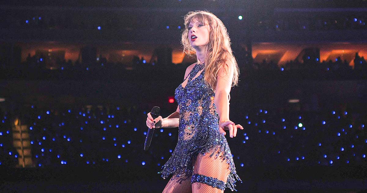 Taylor Swift's Eras Tour Midnights Era set. Photo credit: Paolo Villanueva