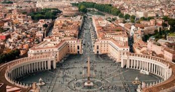 Aerial view of Rome