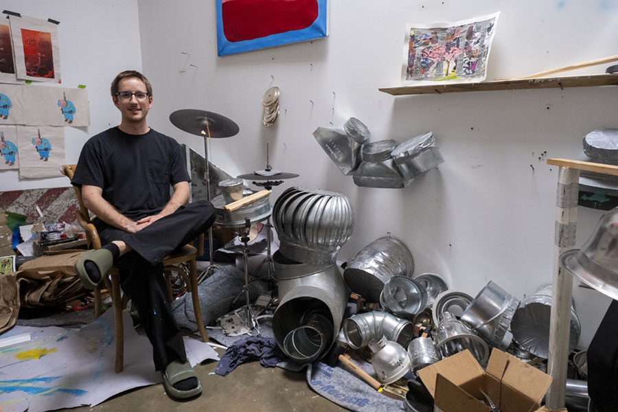 Rob Balsewich in studio. Photo by Lia Latty.