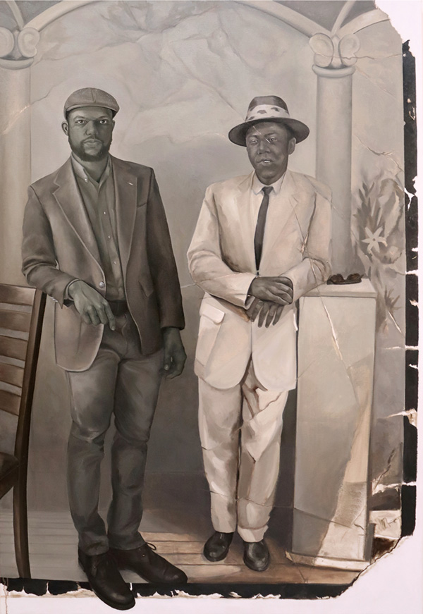 Kyle Hackett, Circular Narratives. Portrait of two men in suits