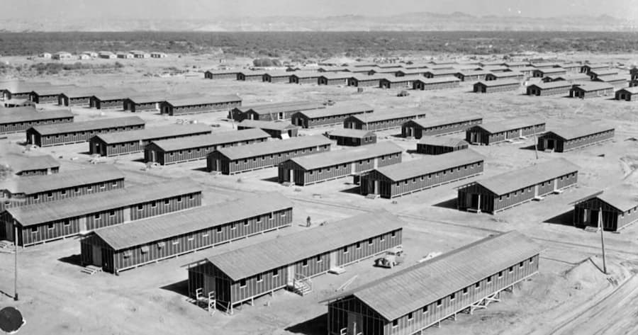 Jennifer Sakai internment camp image, courtesy US National Archives.