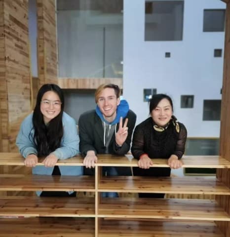 Ian Bonanno with his co-teachers.