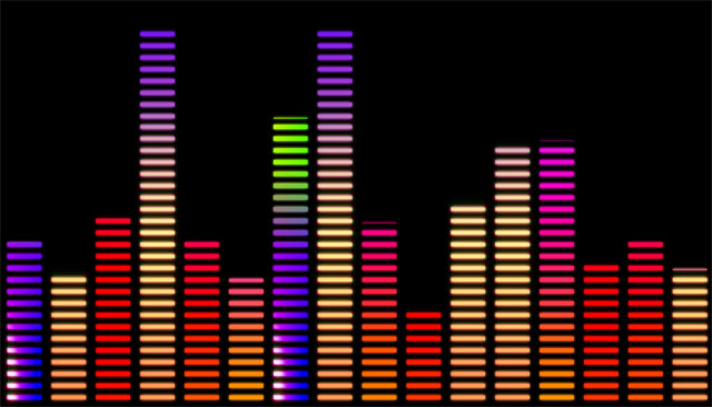 audio level meter of sound levels