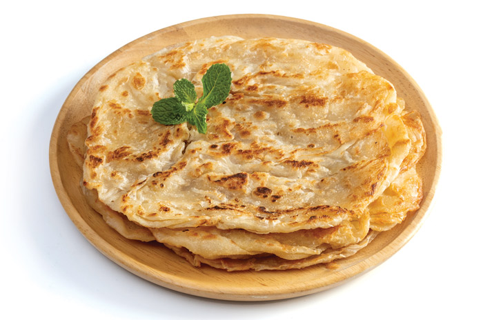 roti on a plate