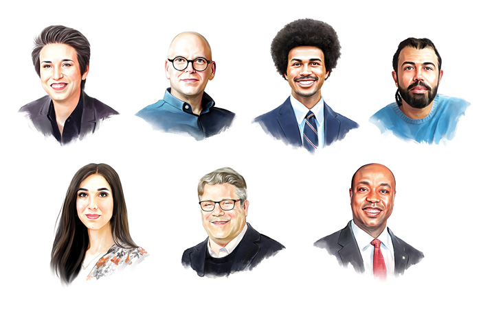 Tim Scott, Amy Walter, Jim Obergefell, Justin Pearson, Daveed Diggs, Nadia Murad, and Sean Astin