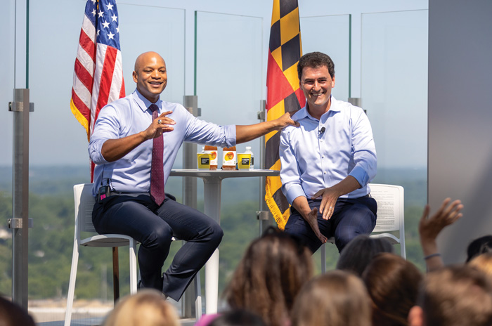 Ken Biberaj and Governor Wes Moore