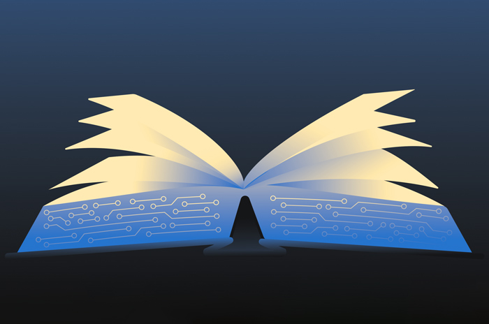 a book with code on it