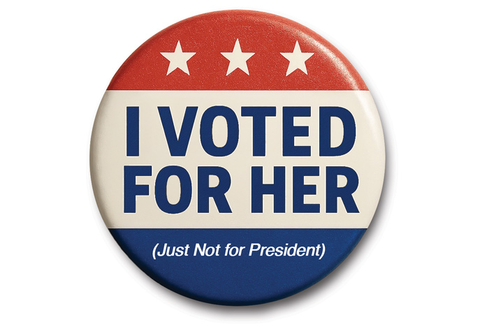 campaign button that reads 