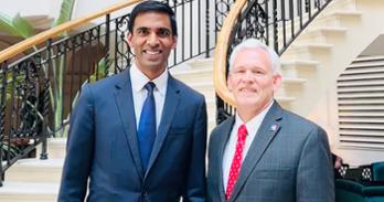 From L to R, Skilled CEO Rajay Naik and AU President Jonathan Alger