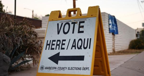 Photo of voting sign from Getty Images.