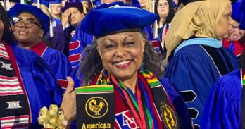 Pamela Cheryl Higgins Harris at Commencement