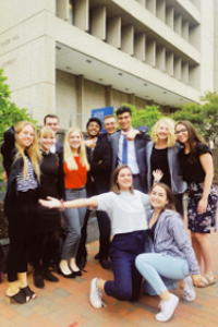 Lydia with her classmates at a site visit