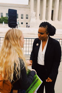 Lydia meeting Representative Ayanna Pressley