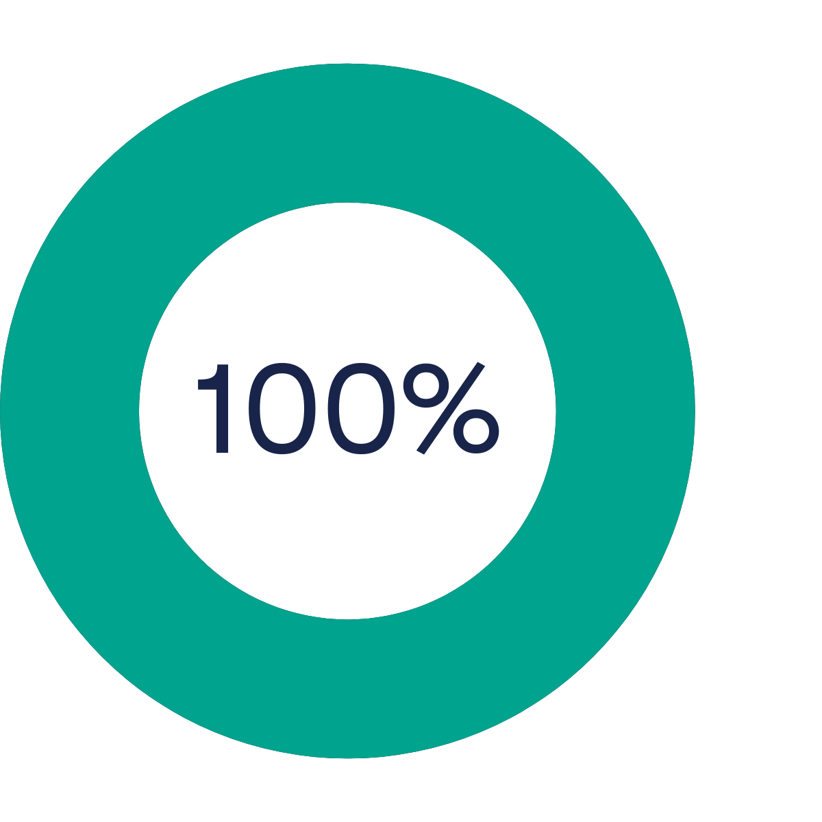 100 percent complete graphic