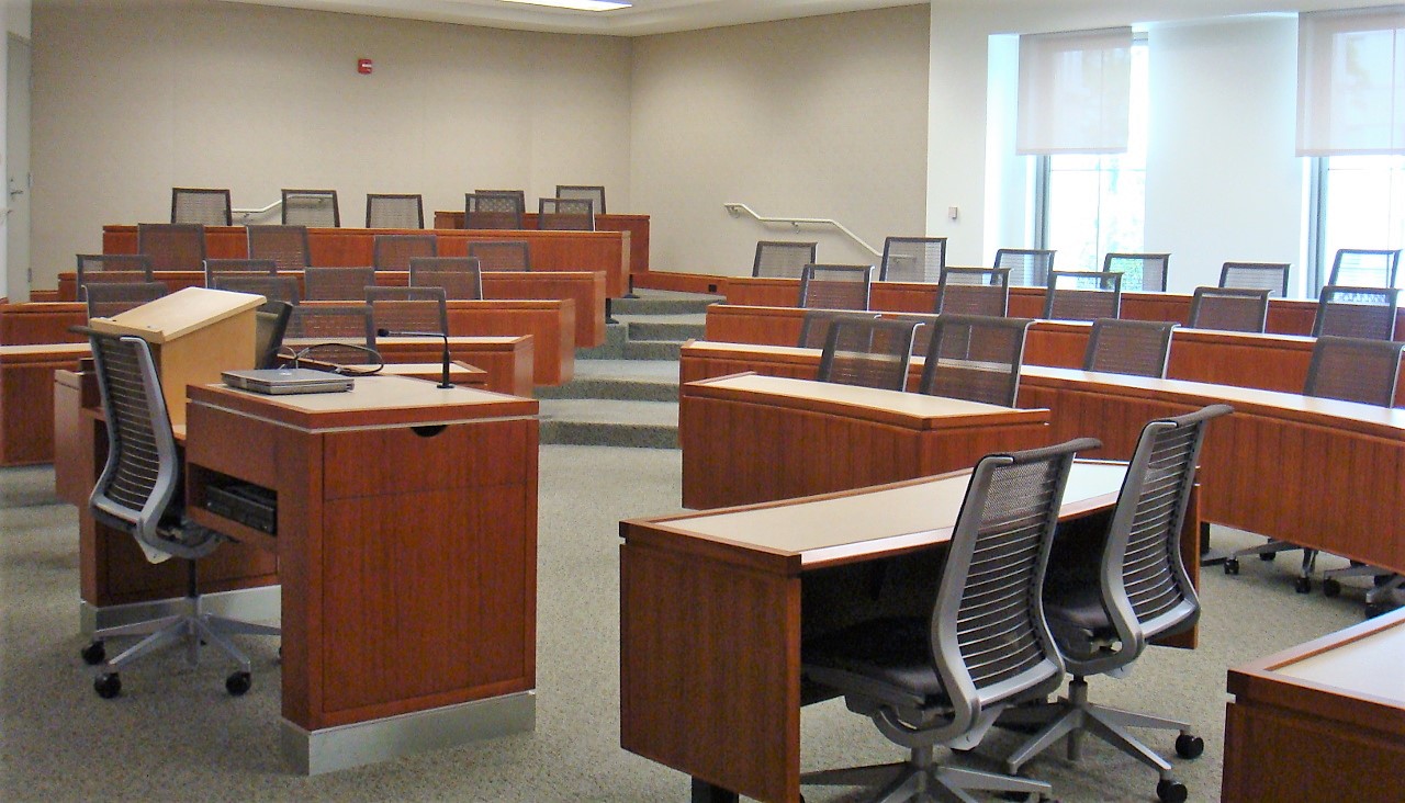 Empty Kogod classroom
