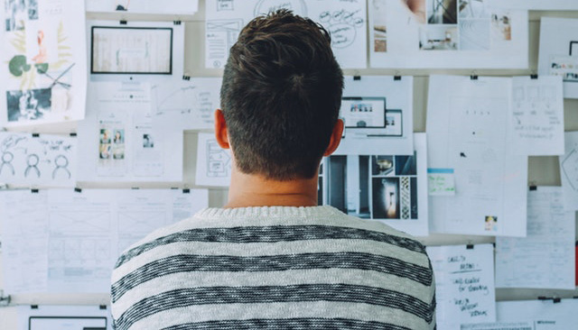 Person brainstorming