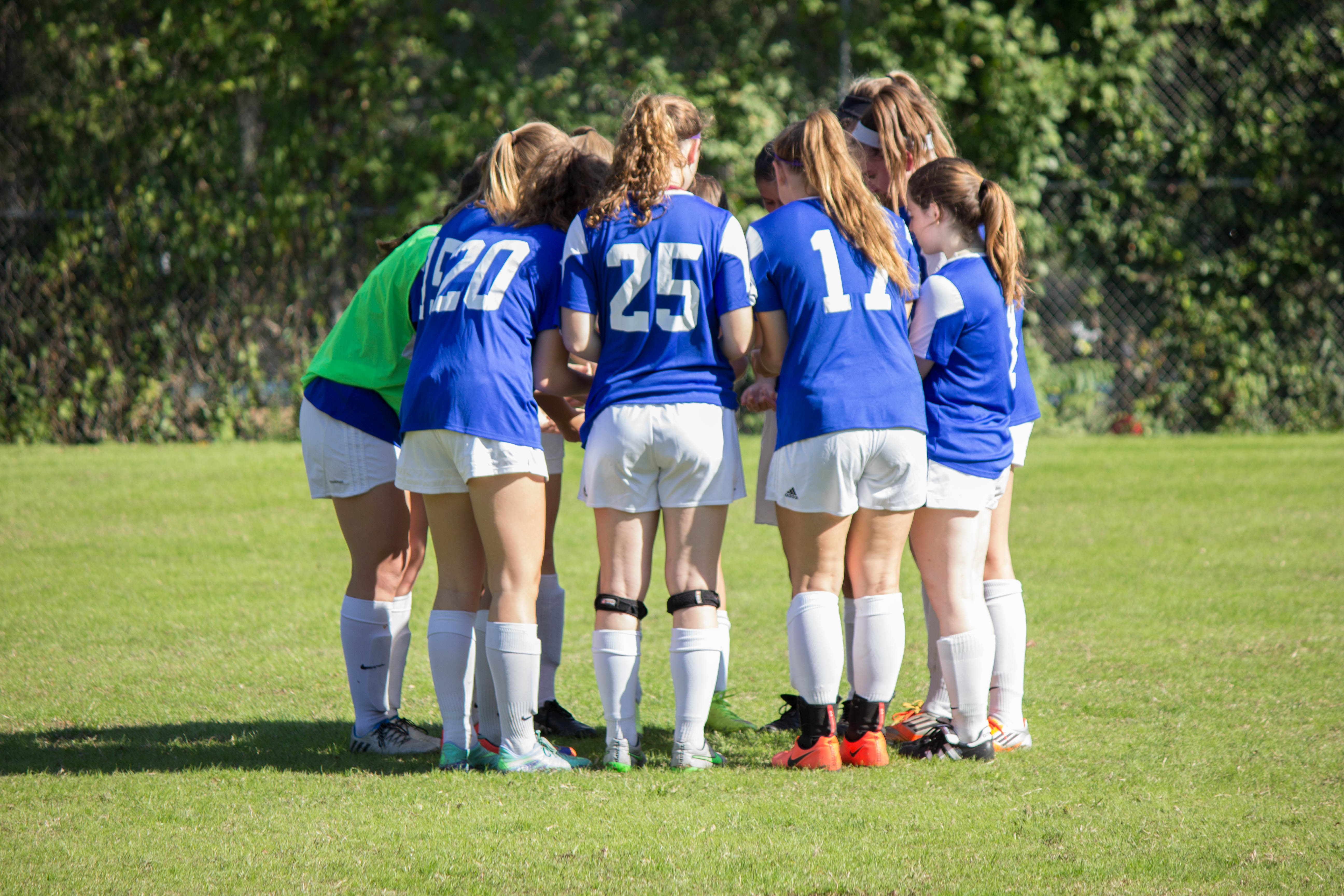 Women's Soccer Huddle