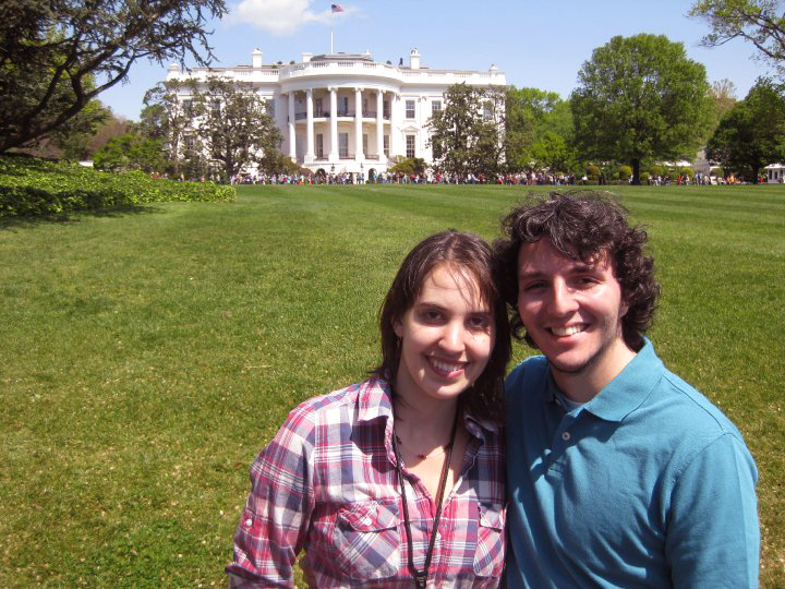 Paul and Julia Hodum in front of the White House
