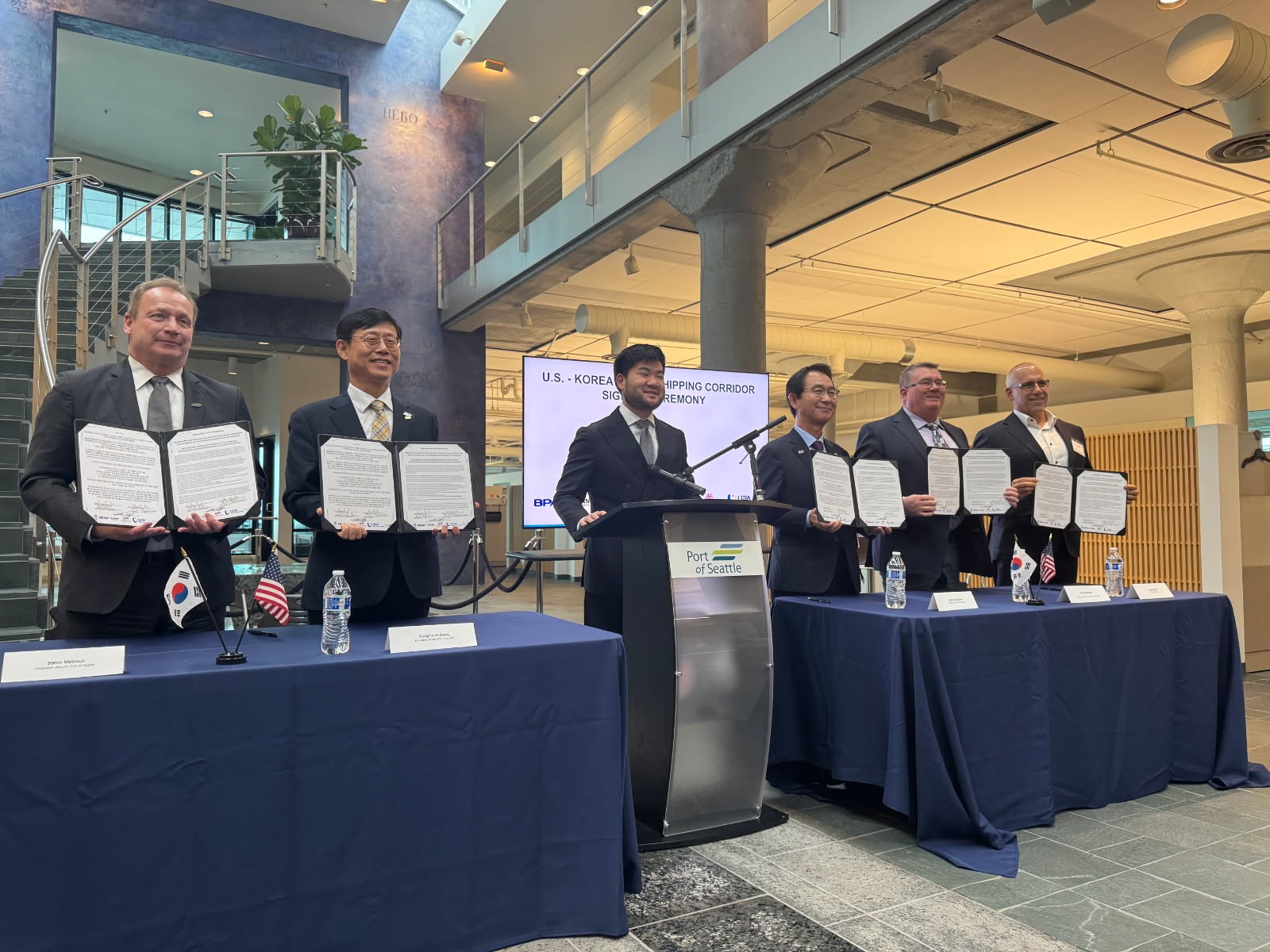 Sam Cho at the Memorandum of Understanding for the Green Shipping Corridor
