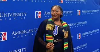 Matilda Ajibola at Commencement