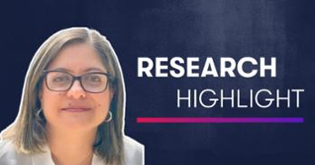 A photo of Professor Shadi Mokhtari is shown next to the words 'Research Highlight'