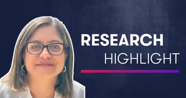 A photo of Professor Shadi Mokhtari is shown next to the words 'Research Highlight'
