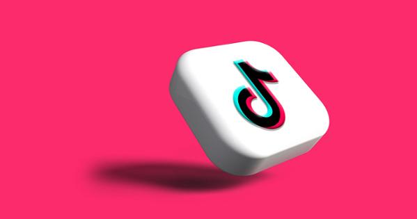 TikTok app logo on a white dice
