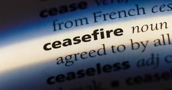 ceasefire definition in dictionary closeup