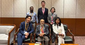 members of the AU SIS delegation at the NXT Conclave with Lord Parekh