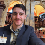 AU for American University in blue surrounded by a blue bordered box