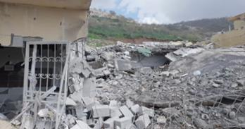 Photo of a house in Kurdistan destroyed from airstrikes.