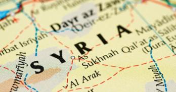 Photo of a map of Syria