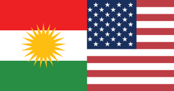 Flags of Kurdistan and the United States